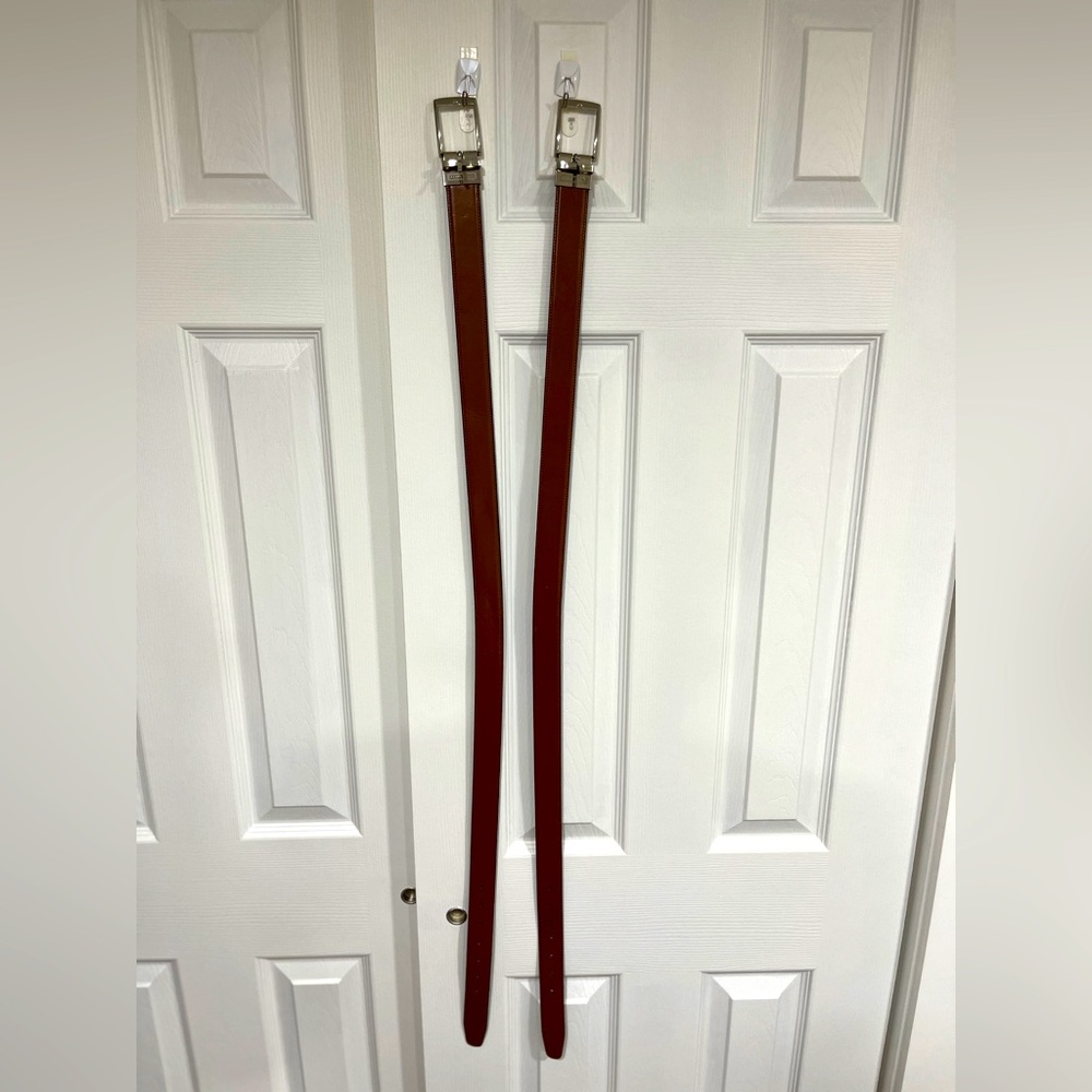 Lot of 2 Perry Ellis Size 34in. / 84cm Reversible Belts (Tan and Black)